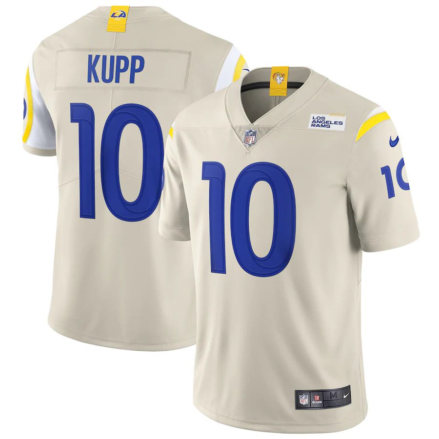 Men Los Angeles Rams #10 Cooper Kupp Nike Bone Vapor Limited NFL Jersey
